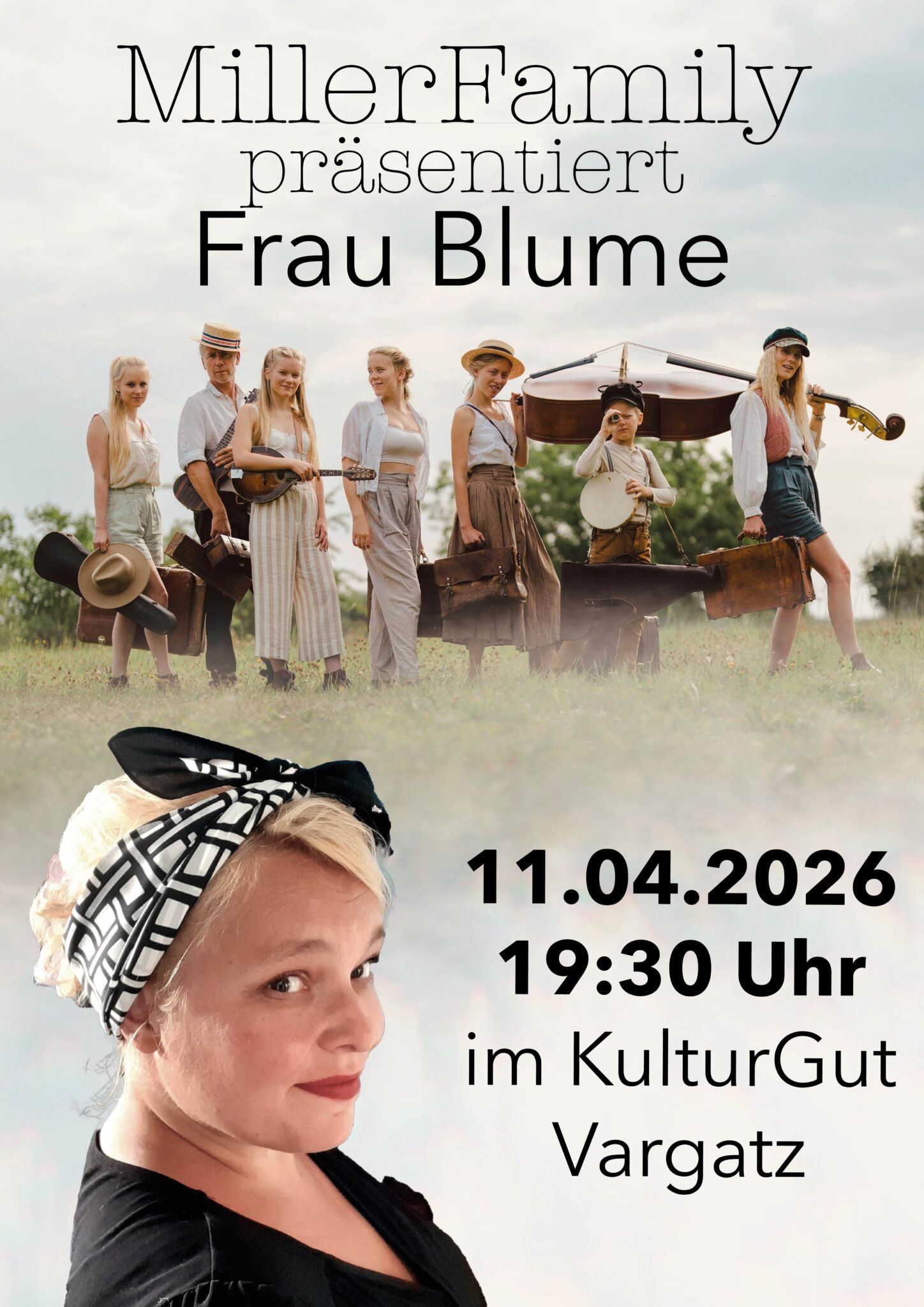 Konzertplakat: Frau Blume